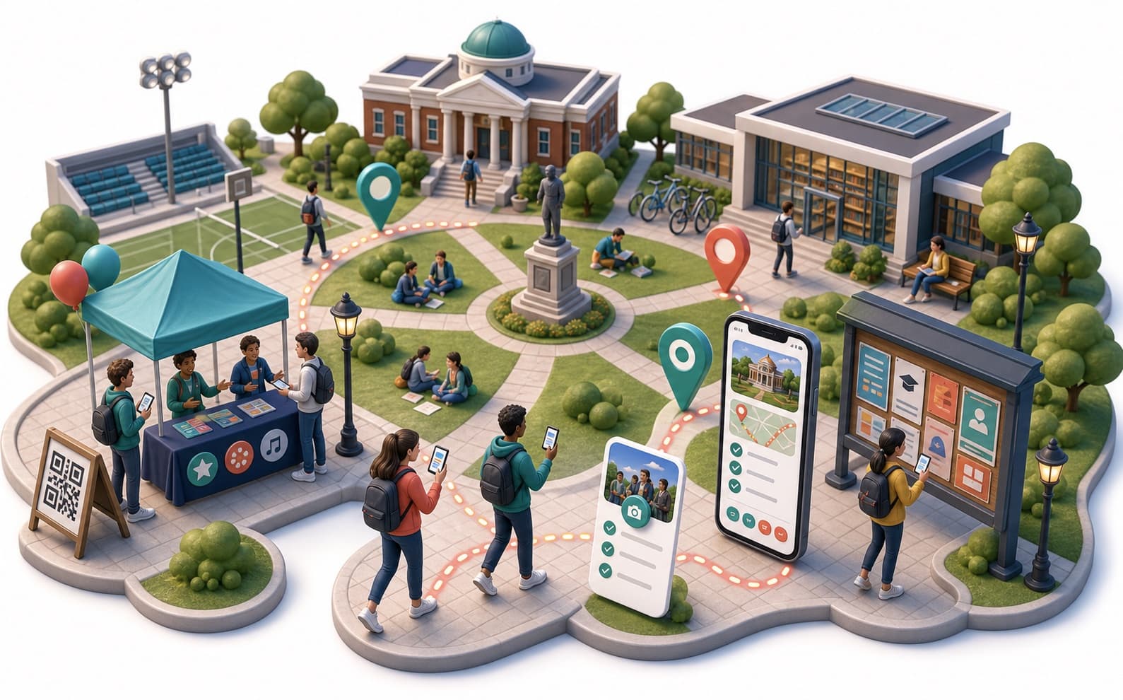 Campus events 3D scenario