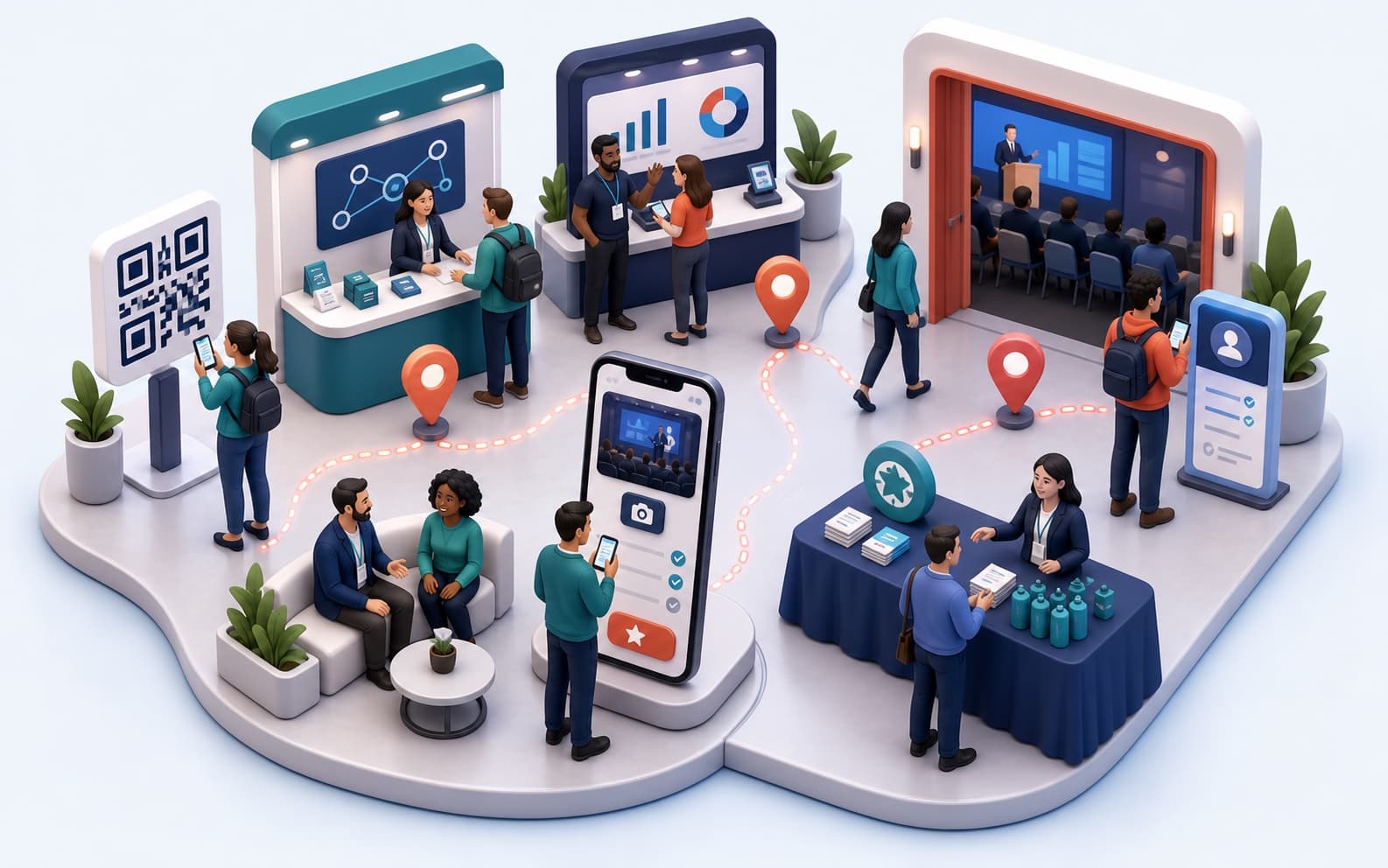 Conferences 3D scenario
